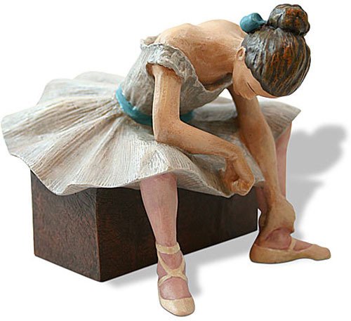 L'ATTENTE THE WAITING BALLERINA STATUE (1882) BY DEGAS: L'attente The Waiting Ballerina Statue (1882) By Degas - Size: 4 In. X 4 In. X 3.5 In. Item Type: Statue Material: Resin With Hand-painted Color Details Weight (lbs): 0.8 Lbs - - For 10 Years He Sketc