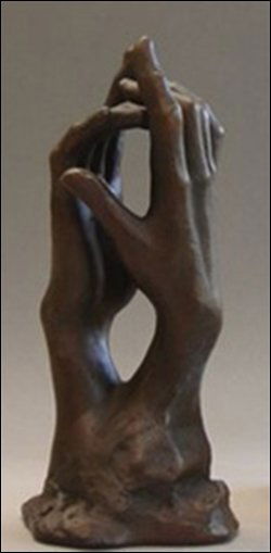 STUDY FOR THE SECRET CLASPING HANDS BY RODIN: Study For The Secret Clasping Hands By Rodin - Size: 6"h X 2.5"d Item Type: Statue Material: Bonded Bronze Weight (lbs): 1 Drop - Study For 'the Secret' Sculpture By Auguste Rodin (1906-1909) Rodin Wa