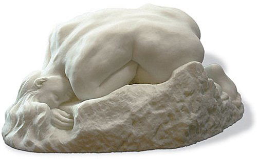 LA DANAIDE RECLINING FEMALE NUDE BY AUGUSTE RODIN: La Danaide Reclining Female Nude By Auguste Rodin - Size: 5.5 In. X 3.5 In. X 2.5 In. Item Type: Statue Material: Resin With Hand-painted Color Details Weight (lbs): 1.2 Drop - Bonded Marble Sculpture
