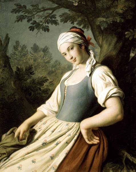 PIETRO ANTONIO ROTARI - YOUNG WOMAN - GICLÉE ON: Pietro Antonio Rotari - Young Woman - Giclée On Canvas - 23 7/8 X 30 In. - A Giclée Print Is The Highest Quality Print Available Today. Because There Is No Visible Dot Screen Pattern, The Resulting 