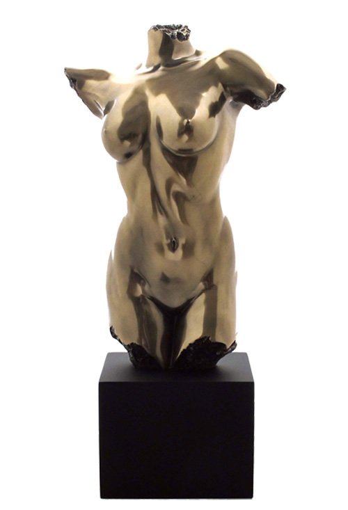 FEMALE TORSO WITH BASE - BRONZE: Female Torso With Base - Material - Bronze - Size - 13 5/8