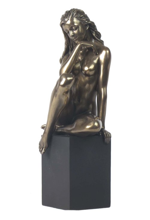 NUDE FEMALE ON PLINTH - BRONZE: Nude Female On Plinth-75915 - Material - Bronze - Size - 8 1/8