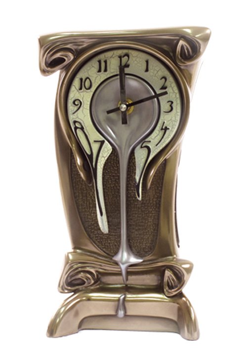 ART NOUVEAU MELTING CLOCK - BRONZE: Art Nouveau Melting Clock - Material - Bronze - Size - 11 1/4