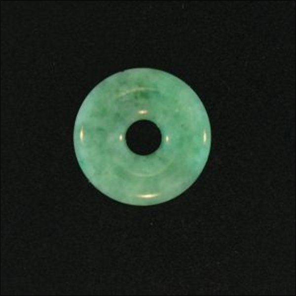 NATURAL GREEN JADE LOOSE: Metal: N/A Karat: N/A Stone Size: 19.7mm Details: Pi Disc - "Guaranteed 100% Grade A Jade"