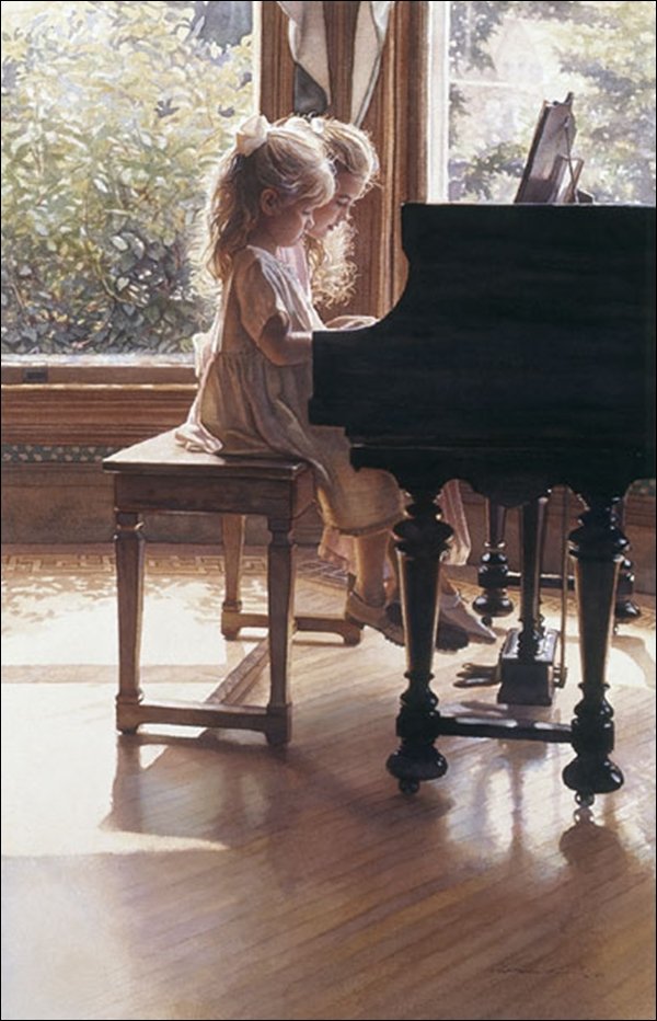 HAND SIGNED - STEVE HANKS - SHARING KEY TIME: Sharing Key Time - By Steve Hanks - Hand Signed - Open Edition Print - Image Size: 7"w X 10"h.