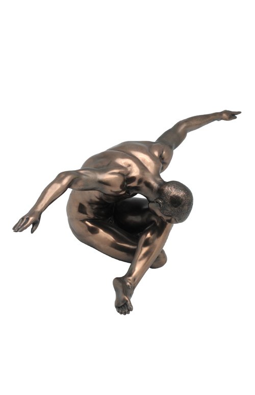 NUDE MALE - BRONZE: Nude Male - Material - Cold Cast Bronze - Size - 17 3/4