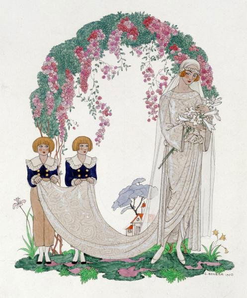 GEORGES BARBIER -THE BRIDE - GICLÉE ON CANVAS: Georges Barbier -the Bride - Giclée On Canvas -36 1/2 X 44 In. - A Giclée Print Is The Highest Quality Print Available Today. Because There Is No Visible Dot Screen Pattern, The Resulting Image Has