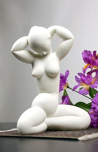 MODIGLIANI KARYIATID FEMALE NUDE ARMS RAISED STATUE,: Modigliani Karyiatid Female Nude Arms Raised Statue, White - Size: 8.75"h X 7"w X 3.75"d Item Type: Statue Material: Resin Weight (lbs): 3.2 Lbs - - Caryatid (1913-1915) In 1912, The Art Of Sculpture 