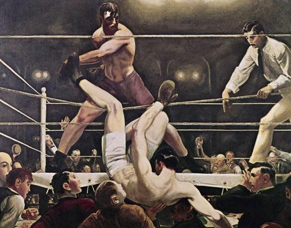 GEORGE BELLOWS - DEMPSEY & FIRPO - GICLÉE ON CANVAS: George Bellows - Dempsey & Firpo - Giclée On Canvas - 30 X 23 1/2 In. - A Giclée Print Is The Highest Quality Print Available Today. Because There Is No Visible Dot Screen Pattern, The Resulting Ima