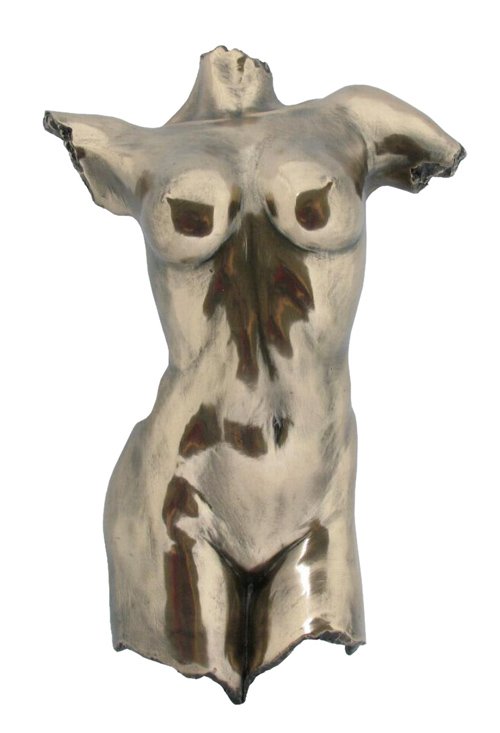 WALL PLAQUE FEMALE TORSO - BRONZE: Wall Plaque Female Torso - Material - Cold Cast Bronze - Size - 9 3/4