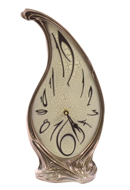 ART NOUVEAU MELTING CLOCK - BRONZE: Art Nouveau Melting Clock - Material - Cold Cast Bronze - Size - 14 5/8