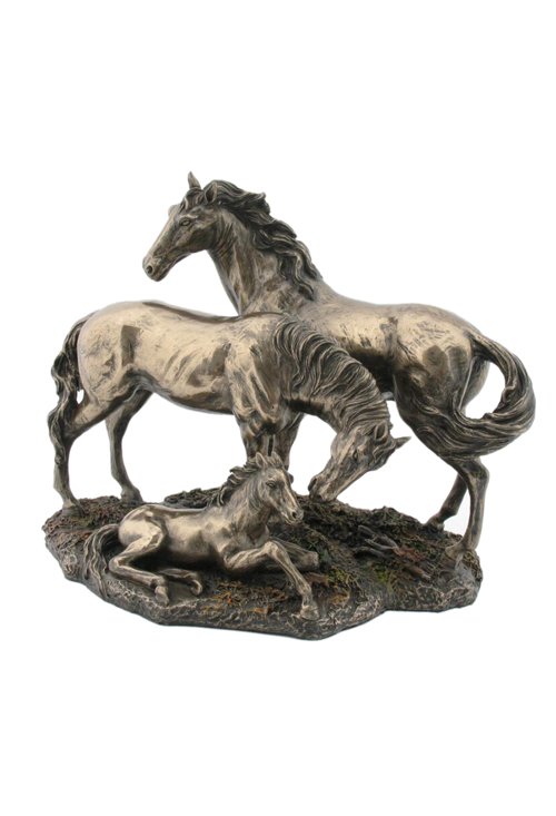HORSE FAMILY - BRONZE: Horse Family - Material - Cold Cast Bronze - Size - 8 1/2