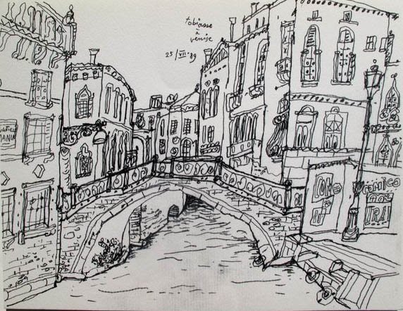 THEO TOBIASSE "VENISE VII 25" FROM VENISE SUITE 1989: Lithograph Titled "Venise Vii #25" By Theo Tobiasse. This Piece Is Signed In The Plate. Measures 9.5" X 12". Published In 1989 From The Venise Vii Suite. Come Unframed. In Nice Condition, As Pictured.