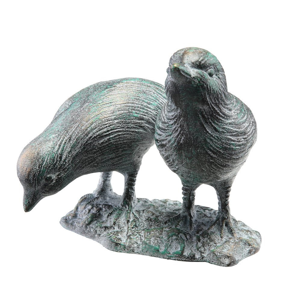 CONTENTED LOVEBIRDS: Contented Lovebirds - Weight: 0.85 Lbs - Size: 5.5"H 6"W 4.5"D - Material: ALUMINUM