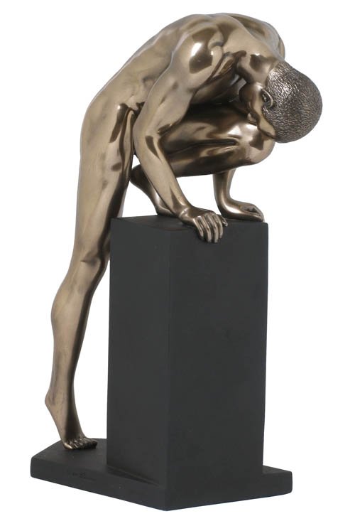 NUDE MALE - BRONZE: Nude Male - Material - Cold Cast Bronze - Size - 8 1/2
