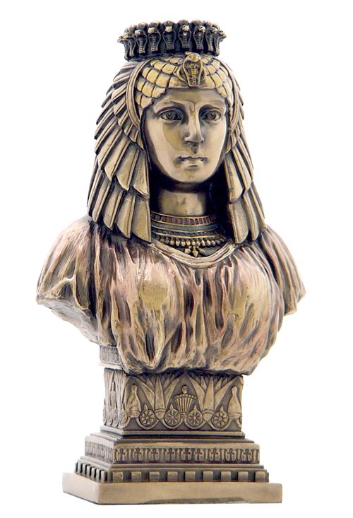 ART DECO STYLE EGYPTIAN QUEEN - BRONZE: Art Deco Style Egyptian Queen - Bust - Material - Cold Cast Bronze - Size - 8 1/4