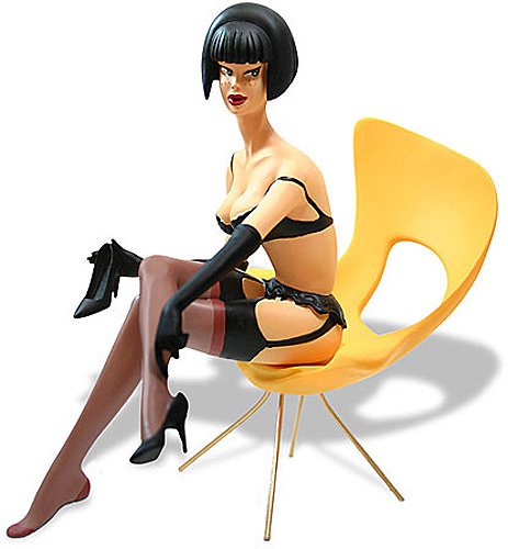KIM IN UNDERWEAR PIN-UP GIRL SCULPTURE BY STEPHAN SAINT: Kim In Underwear Pin-up Girl Sculpture By Stephan Saint Emett - Size: 7.1"h Item Type: Statue Material: Resin With Hand-painted Color Details Weight (lbs): 1.5 Lbs - - The Kim In Underwear Pin Up Girl
