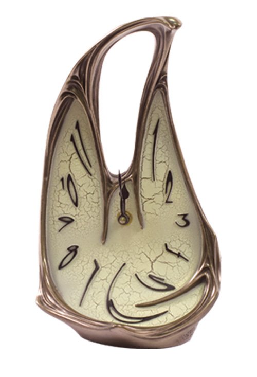 ART NOUVEAU MELTING CLOCK - BRONZE: Art Nouveau Melting Clock - Material - Cold Cast Bronze - Size - 11 1/4