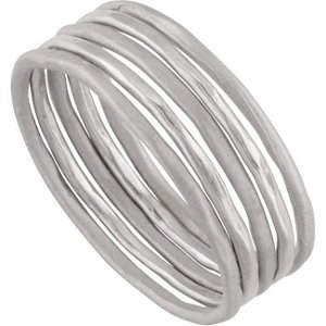 Set of 5 Stackable Rings: Set of 5 Stackable Rings - 2.5: DWT - Gram Weight: 3.89 - Metal: Sterling Silver - Finished State: P - Series Description: Set Of 5 Stackable Rings - :