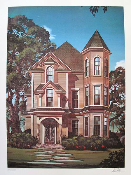 DAVID MANN GOTHIC HOUSE LIMITED ED. HAND SIGNED: Lithograph Hand Signed By David Mann Titled "Gothic House". Made On Archival Quality Paper. This Piece Was Hand Signed By David Mann Himself. Pencil Numbered From A Limited Edition Of 1000. Image Meas