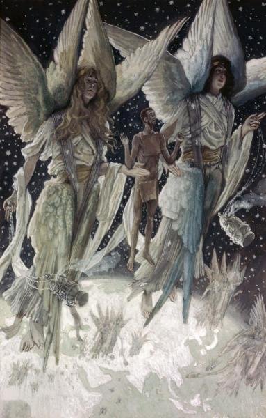 JAMES TISSOT - SOUL OF THE PENITENT THIEF IN PARADISE: James Tissot - Soul Of The Penitent Thief In Paradise - 23 X 36 In. - Gallery Stretched The Piece Of Art Is Ready To Hang Or Lean Against A Wall, Or Display On An Easel. - A Giclée Print Is The Highe