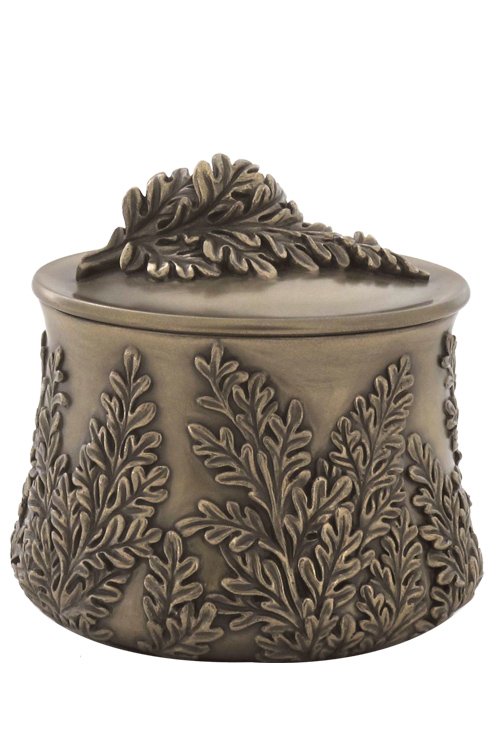 ERODIUM CHRYSANTHUM TRINKET BOX - BRONZE: Erodium Chrysanthum Trinket Box - Material - Cold Cast Bronze - Size - 3 7/8