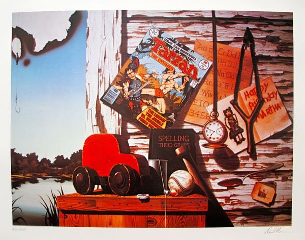 David Mann TARZAN Limited Ed. Hand Signed Lithograph: This is a lithograph hand signed by David Mann titled "TARZAN". Made on archival quality paper. This piece was hand signed by David Mann himself. Pencil numbered from a limited edition of 1000. Image