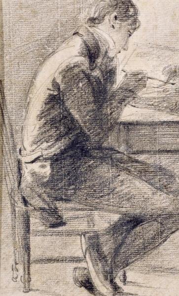 JOHN CONSTABLE - PORTRAIT OF AN ARTIST SKETCHING: John Constable - Portrait Of An Artist Sketching - 13 3/8 X 22 In. - Gallery Stretched The Piece Of Art Is Ready To Hang Or Lean Against A Wall, Or Display On An Easel. - A Giclée Print Is The Highes
