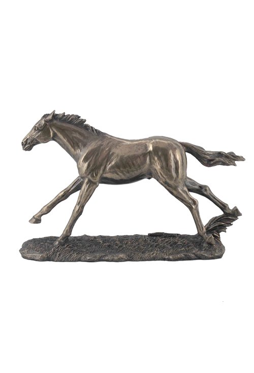 RUNNING HORSE - BRONZE: Running Horse - Material - Cold Cast Bronze - Size - 13 3/4