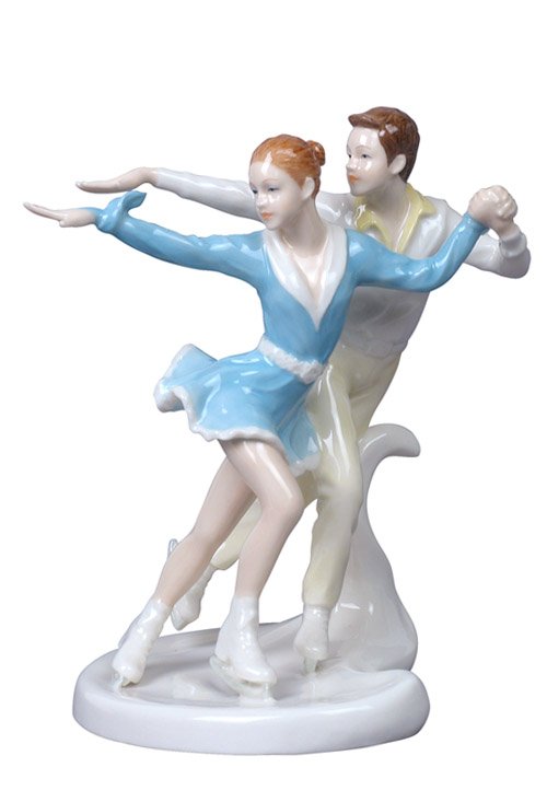 ICE DANCERS CROSSOVERS: Ice Dancers - Crossovers - Material - Fine Porcelain - Size - (h) 6 3/4