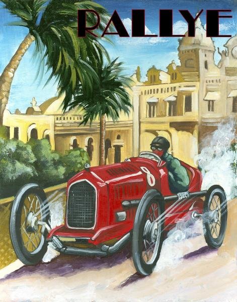 CHRIS FLANAGAN - RALLYE: Chris Flanagan - Rallye - 24 X 32 In. - Gallery Stretched The Piece Of Art Is Ready To Hang Or Lean Against A Wall, Or Display On An Easel. - A Giclée Print Is The Highest Quality Print Available Tod