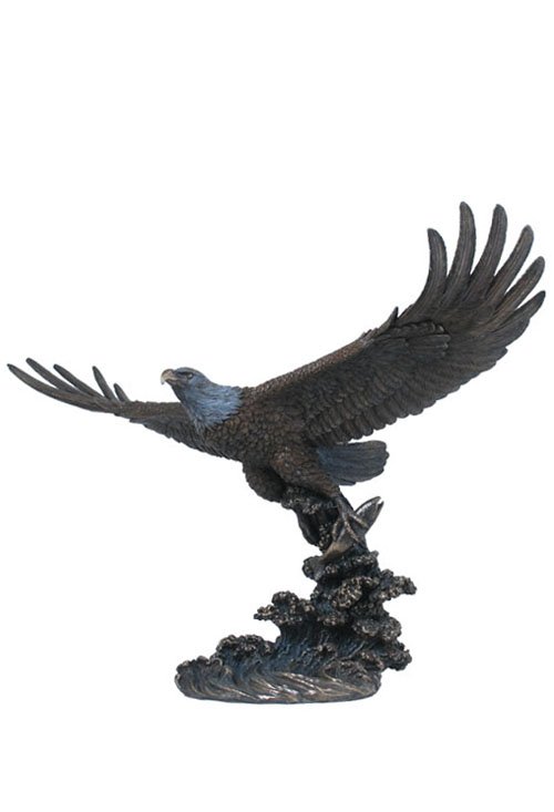 EAGLE CATCHING FISH - BRONZE: Eagle Catching Fish - Material - Cold Cast Bronze - Size - 21 1/4