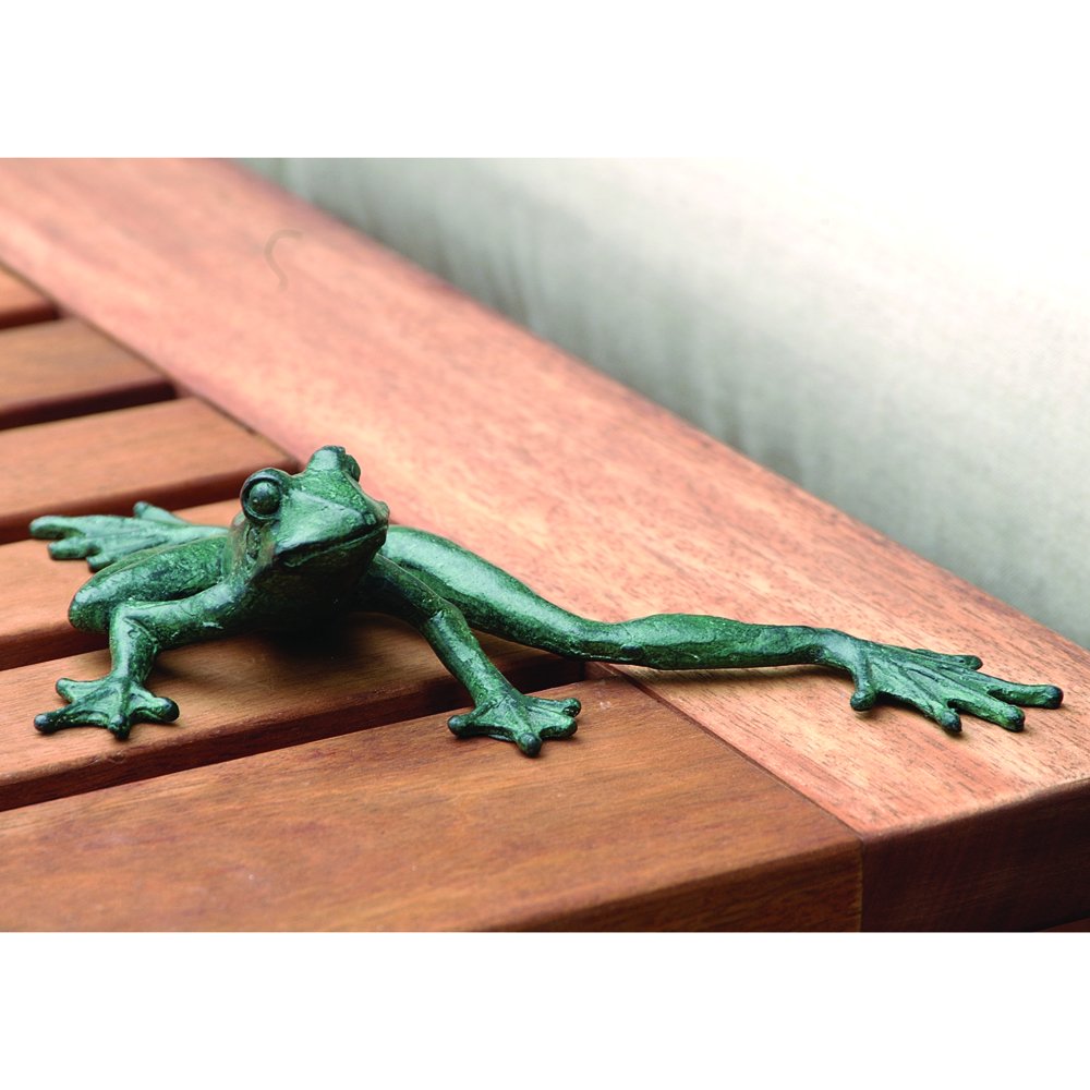 FROGGY LONGLEGS: Froggy Longlegs - Weight: 1.00 Lbs - Size: 2.5"H 9.5"W 4"D - Material: Cast Iron