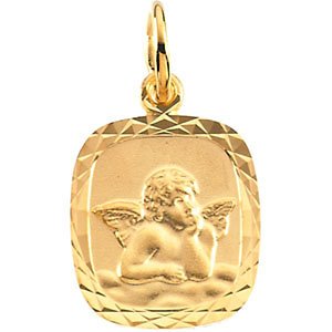 ANGEL MEDAL: Angel Medal - 0.48 DWT - Gram Weight: 0.75 - Metal: 14k Yellow