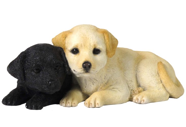 LABRADOR PUPPIES: Labrador Puppies - Material - Poly Stone - Size - (l) 4 3/4