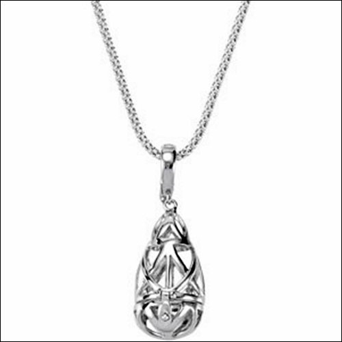 OPEN HINGED CAGE PENDANT ENHANCER: Open Hinged Cage Pendant Enhancer - 2.55 DWT - Gram Weight: 3.97 - Metal: Sterling Silver