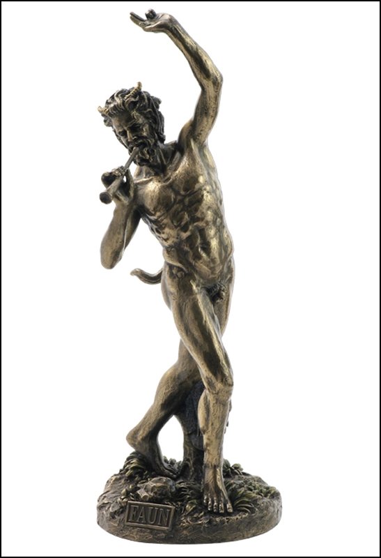 DANCING FAUN - BRONZE: Dancing Faun - Material - Cold Cast Bronze - Size - 10