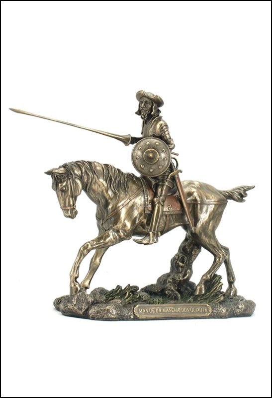 DON QUIXOTE - BRONZE: Don Quixote - Material - Cold Cast Bronze - Size - 9 1/8