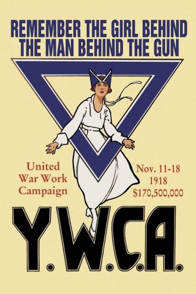 UNKNOWN - REMEMBER THE GIRL BEHIND THE MAN BEHIND THE: Unknown - Remember The Girl Behind The Man Behind The Gun - 20 X 30 In. - Gallery Stretched The Piece Of Art Is Ready To Hang Or Lean Against A Wall, Or Display On An Easel. - A Giclée Print Is The H