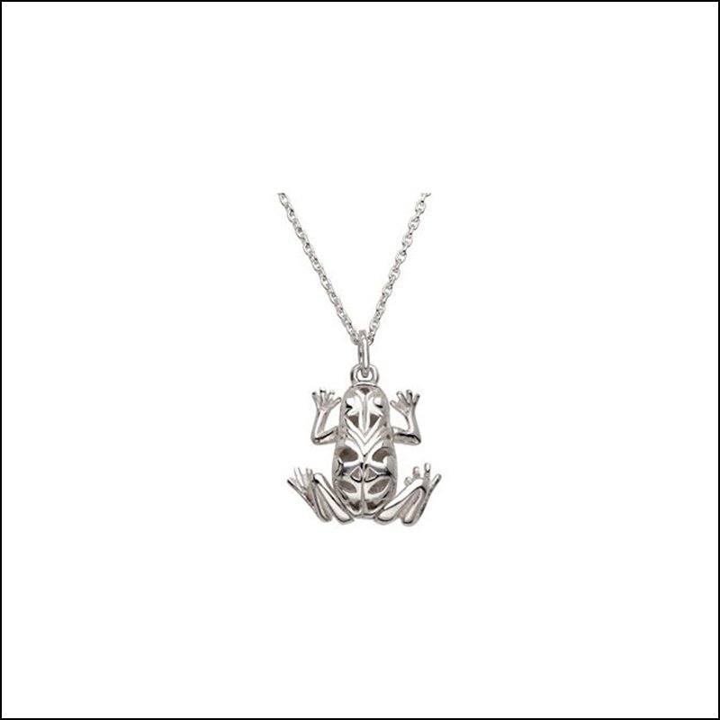 ARTICULATED FROG DANGLE OR PENDANT: ARTICULATED FROG DANGLE OR PENDANT - Ster / 18.61X14.31 Mm / P / Frog Pendant W/Moveable Legs - Weight: 2.1862DWT - GramWeight: 3.4
