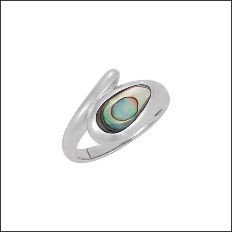 GENUINE ABALONE RING: GENUINE ABALONE RING - Sterling Silver / 12.00X05.00 Mm / Polished / Abalone Ring - Weight: 2.81DWT - GramWeight: 4.37 - Ring Size: 6 - We Have Other Sizes