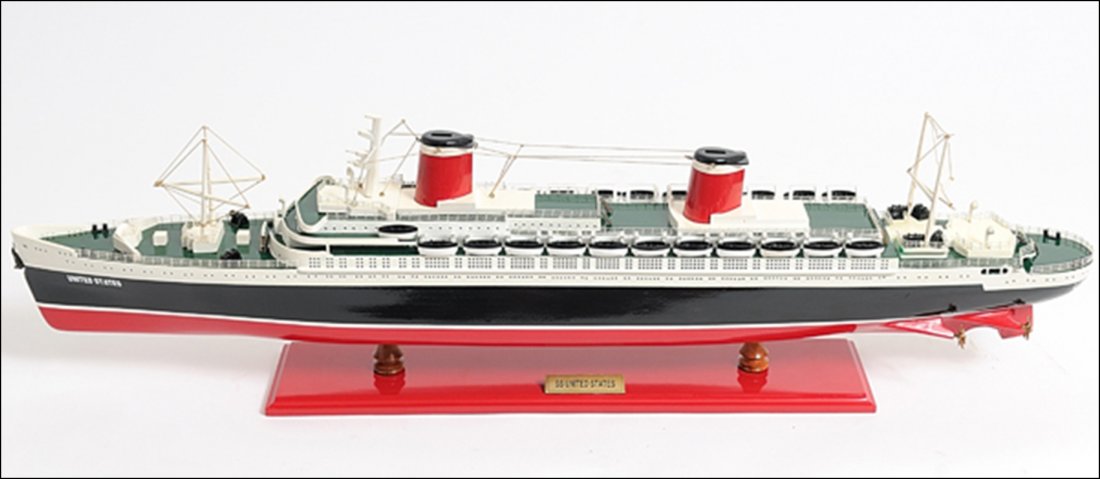 SS United States: SS United States - Length: 32" x Width: 4" x Height: 9" - The SS United States, “The Big U”, is an ocean liner built in 1952 for the United States Lines. At 53,329 gross tons, she is the largest o
