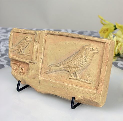 SWALLOW BIRD EGYPTIAN RELIEF: Swallow Bird Egyptian Relief - Size: 3.5"h X 6.25"w X 0.75"d Item Type: Wall Relief With Stand Material: Resin Weight (lbs): 1 - - Relief Of A Swallow Bird, Egypt, Ptolemaic Era (3rd Century B.c.) Sin