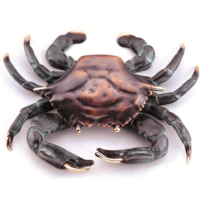 CRAB DOORKNOCKER: Crab Doorknocker - Weight: 1.5 Lbs - Size: 5"H 6"W 1.5"D - Material: Brass