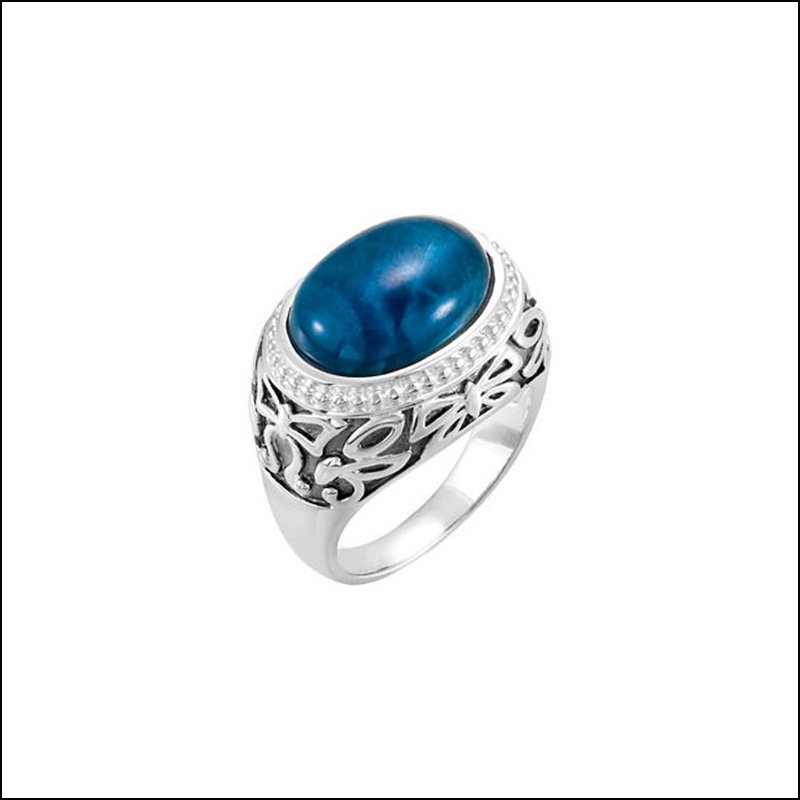 GENUINE OPAQUE APATITE RING: GENUINE OPAQUE APATITE RING - Ster / Size 10.00/15.00X11.00 Mm / P / Genuine Opaque Apatite Ring - Weight: 5.76DWT - GramWeight: 8.96 - Ring Size: 10 - We Have Other Sizes