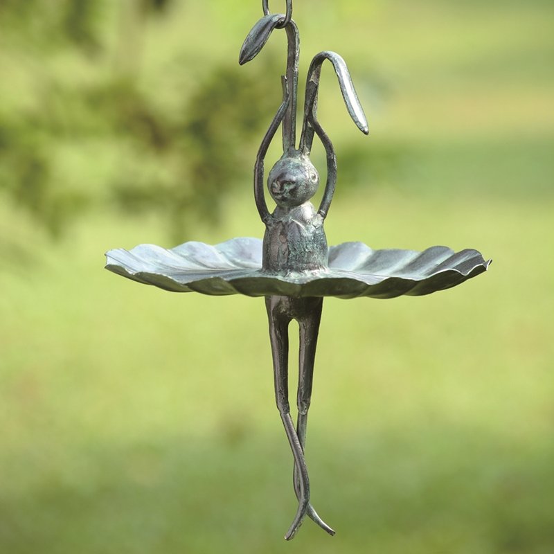 HANGING RABBIT BIRD FEEDER: Hanging Rabbit Bird Feeder - Weight: 2.00 Lbs - Size: 13"H 10"D - Material: IRON