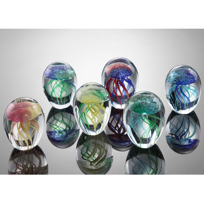 AG MINI JELLYFISH S/12 6 COLOR: AG Mini Jellyfish S/12 6 Color - Weight: 8.00 Lbs - Size: 3"H 2"W - Material: GLASS