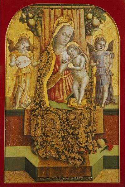 VITTORE CRIVELLI - THE MADONNA AND CHILD: Vittore Crivelli - The Madonna And Child - 26 3/4 X 40 In. - Gallery Stretched The Piece Of Art Is Ready To Hang Or Lean Against A Wall, Or Display On An Easel. - A Giclée Print Is The Highest Qualit