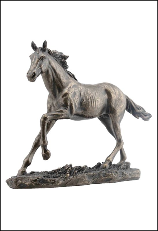 GALLOPING HORSE - BRONZE: Galloping Horse - Material - Cold Cast Bronze - Size - 8 7/8