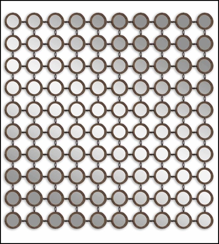 DINUBA ANTIQUE SILVER CHAMPAGNE MIRROR: Dinuba Antique Silver Champagne Mirror - Material: Metal - Overall Depth: 1.625 Inches - Overall Width: 39.5 Inches - Overall Height: 39.5 Inches - Mirror/Glass Depth: 0.157 Inches - Mirror/Glass Widt
